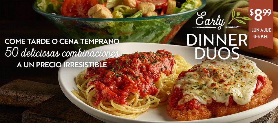 Come tarde o cena temprano 50 deliciosas combinaciones a un precio irresistible.