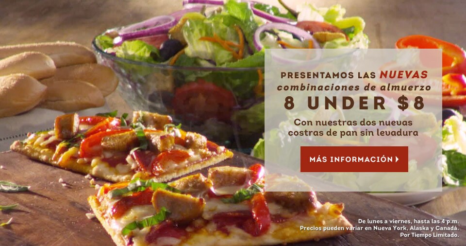 8 Combinaciones de Almuerzo por Menos de $8
