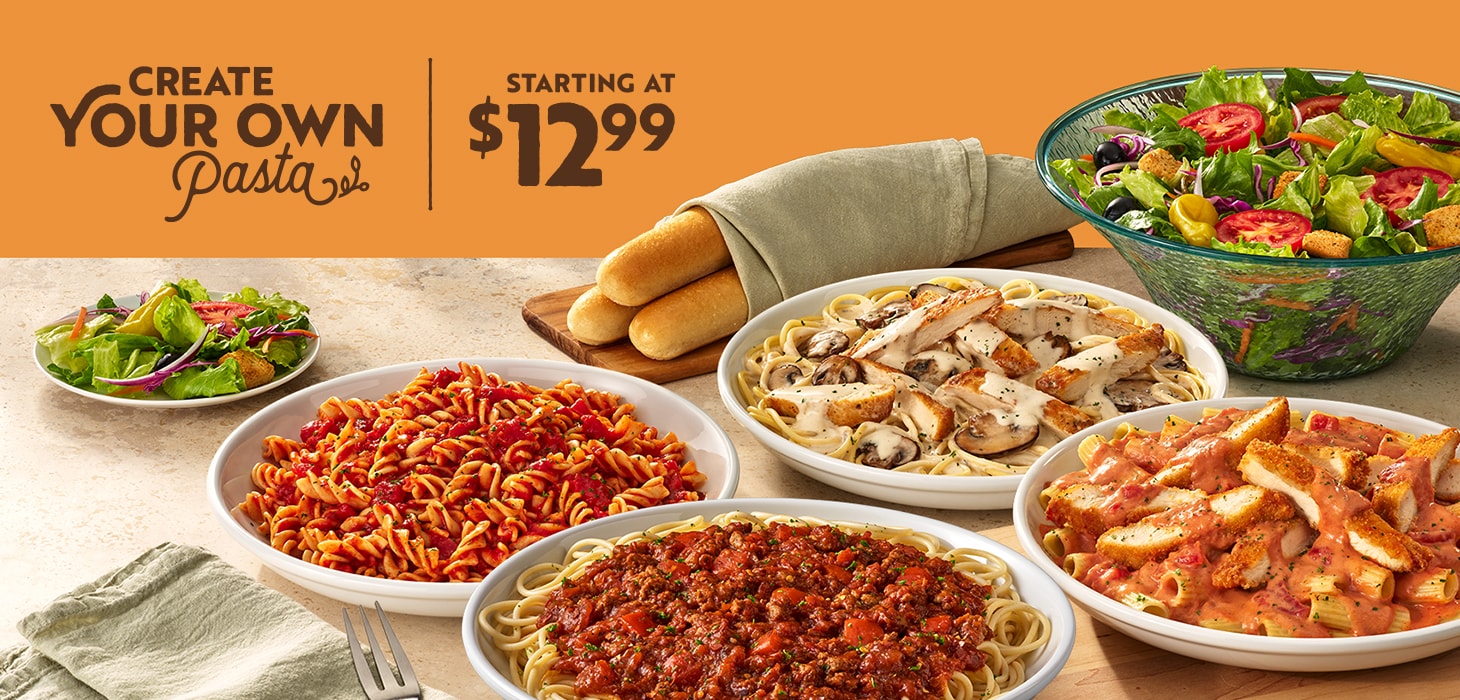 Create your Own Pasta, starting at $12.99