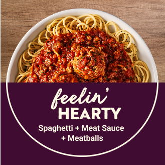Feelin' hearty - Spaghetti + Meat Sauce + Meatball