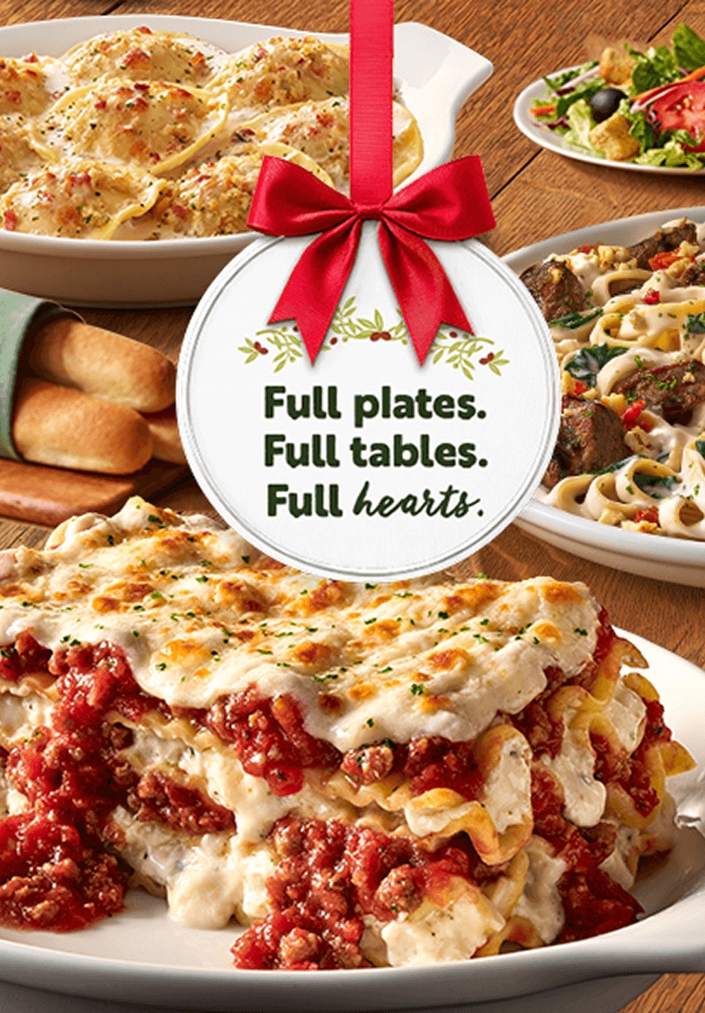 Never Ending Pasta Bowl, Starting at $13.99.