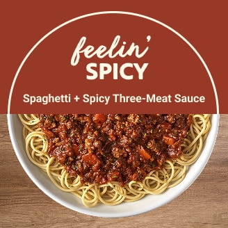 Feelin' Spicy - Bucatini with Spicy Three-Meat Sauce