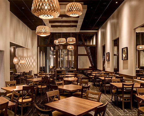 Olive Garden’s Vegas Room accommodates up to 60 guests over the Las Vegas Strip.